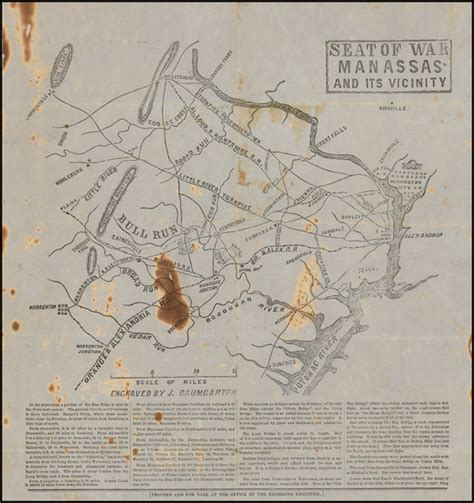 Antique Map Of Northern Virginia Military Map Showing Forts And Roads War Dept 1865