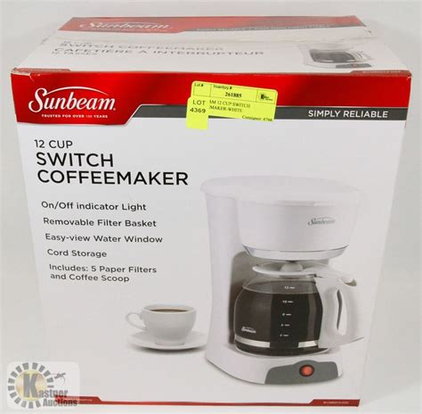 Sunbeam 12 Cup Switch Coffeemaker White
