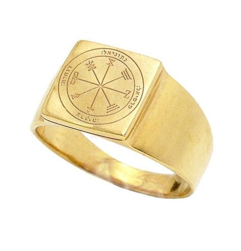 King Solomon Kabbalah Signet Ring Profusion Seal Pentacle Amulet Silver