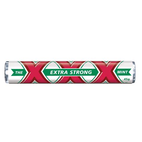 Xxx The Extra Strong Mint Peppermint Candies 45g Packet Lollies N Stuff