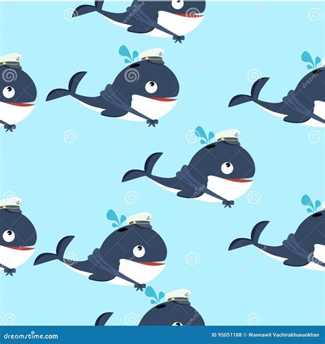 Whale With Sailor Hat Stock Photography 67008488