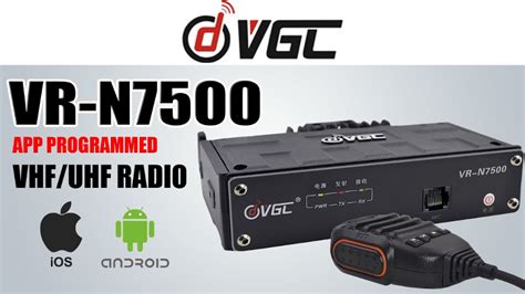 Vero Vr N7500 50w Dual Band Mobile Radio With App Programming Ham Radio Dual Band Radio