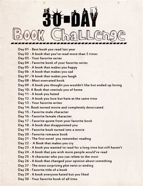 Książkowy Gaj 30 Dniowe Wyzwanie Książkowe [30 Day Book Challenge]
