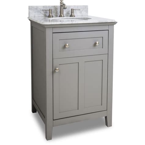 Bathroom vanity cabinet solid recycled pinewood 27.6x12.6x24.8. Jeffrey Alexander VAN102-24-T Grey Chatham Shaker ...