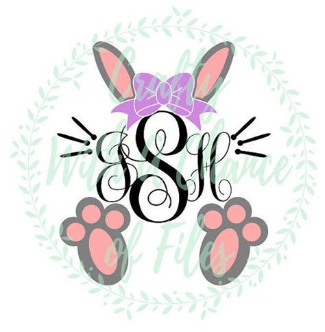Download Easter SVG - Bunny Monogram SVG - Easter Girl Design ...
