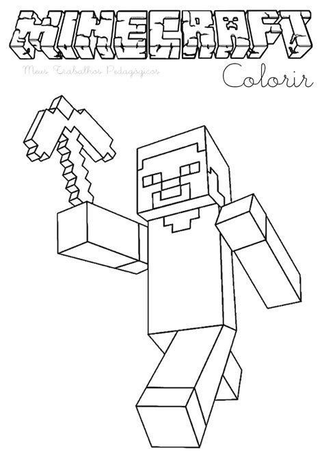 Desenhos De Minecraft Para Colorir Atividades Educativas