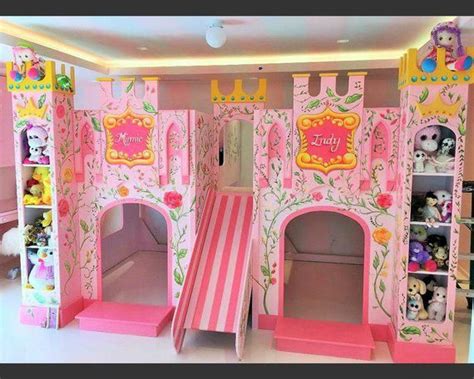 Disney princess toddler plastic canopy bed pink bedroom furniture for children. Princess Castle Bed, Playhouse bunk bed, Castle bed, Theme ...