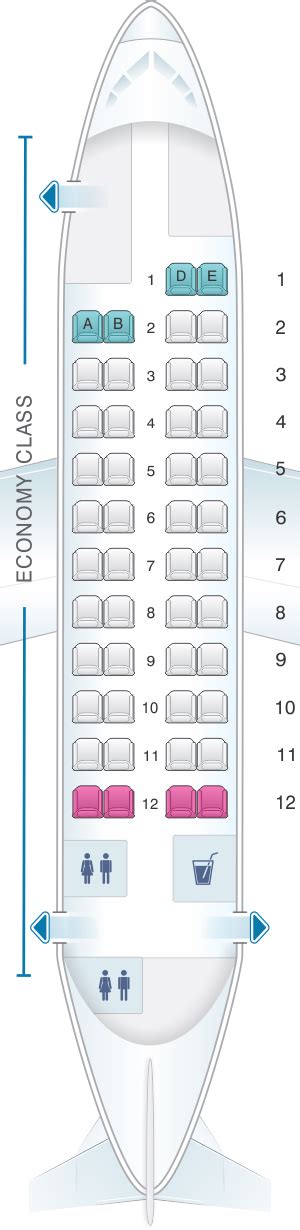 Seat Map Csa Czech Airlines Atr 42 320 Seatmaestro