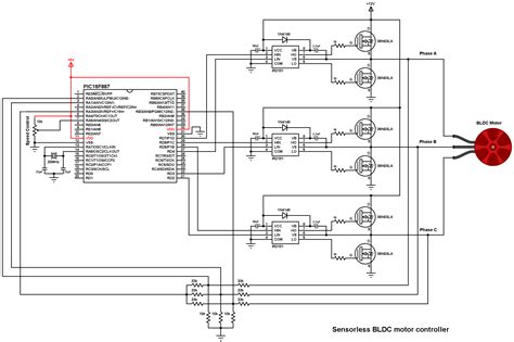 brushless dc motor control  picf microcontroller