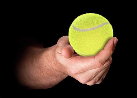 Hand Holding Tennis Ball Digital Art By Allan Swart