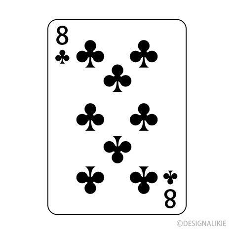Eight Of Clubs Playing Card Clip Art Free Png Image｜illustoon