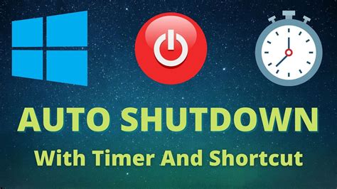 How To Auto Shutdown Or Cancel Auto Shutdown Command Windows 10 With Timer And Shortcut Youtube