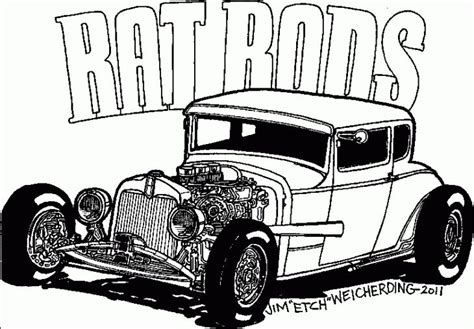 Free Printable Hot Rod Coloring Pages