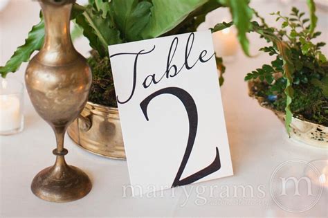 Table Numbers Fancy Table Number Signs Perfect For Wedding Etsy