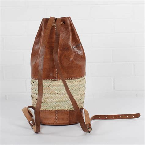 Leather Backpack Basket By Bohemia