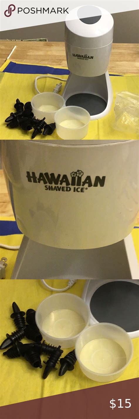 Hawaiian Shaved Ice S900a Electric Shaved Ice Machine 2 Cups 9 Syrup Toppers Hawaiian Shaved