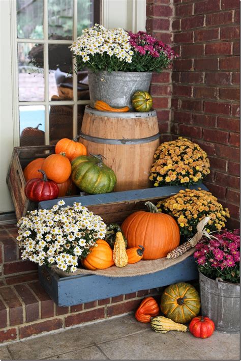 Fall Porch Decor With Plants And Pumpkins Unskinny Boppy