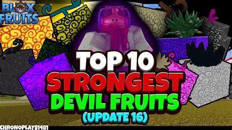 Top 10 Devil Fruits For Pvp Update 16 Blox Fruits Roblox Youtube