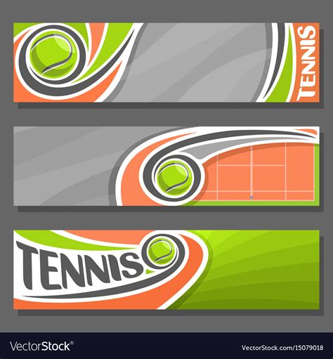 Horizontal Banners For Tennis Royalty Free Vector Image