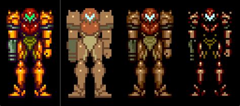 Just For Fun I Re Colored A Sprite Of Samus From Super Metroid To What I Think Looks Better