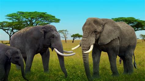 differences between asian elephants and african elephants