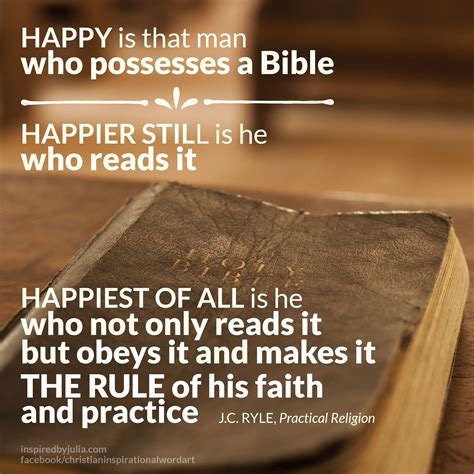 Happy Is That Man Who Possesses A Bible Happier Still Is He Who Reads