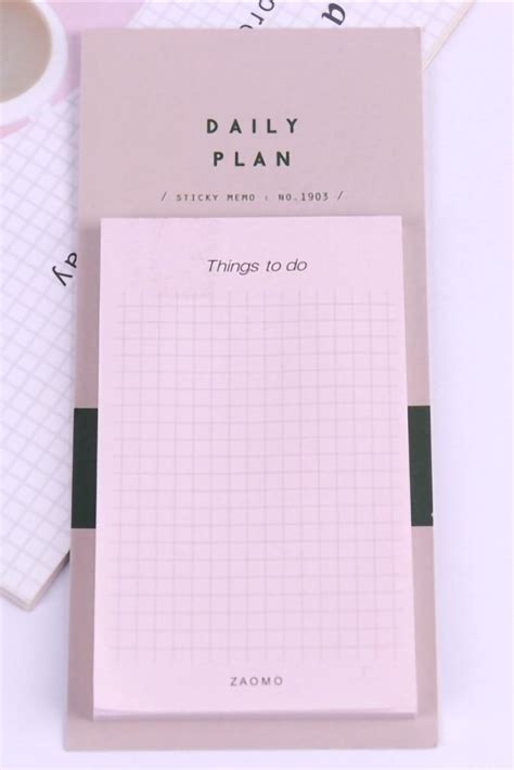 Daily Checklist Plan Sticky Notes For Organisation Bullet Journal
