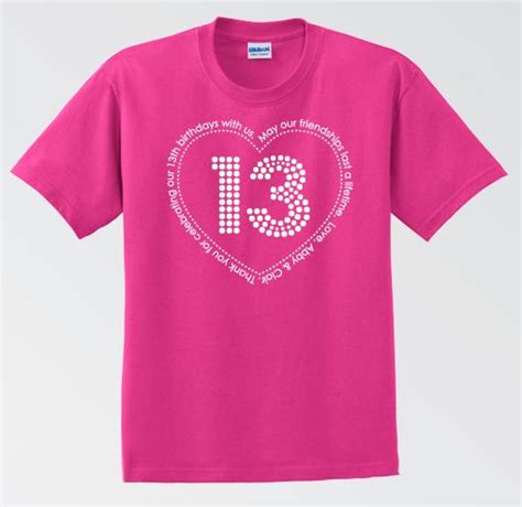 13th Birthday Tshirt 13th Birthday Birthday Tshirts Birthday