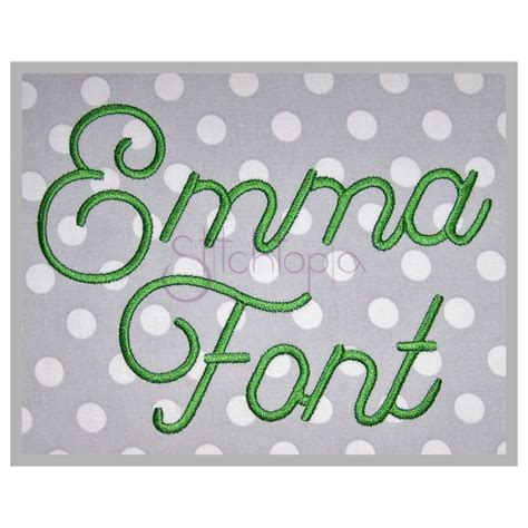 Emma Font 5 Sizes Products Swak Embroidery Stitchtopia