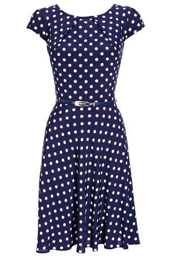 navy polka dot dress style fashion dot dress