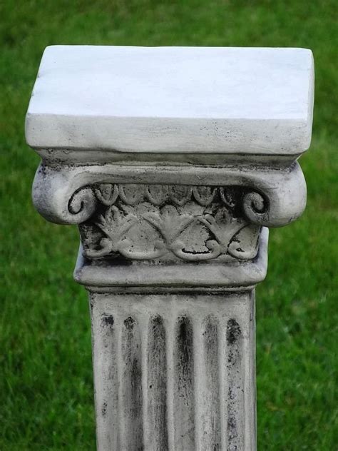 Greek Column Garden Statue Stone Pedestal Concrete Figure Base Etsy