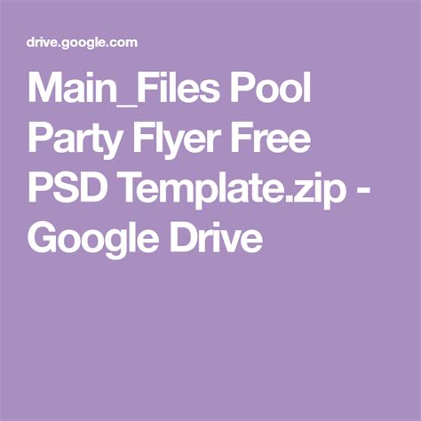 Main Files Pool Party Flyer Free Psd Template Zip Google Drive Pool