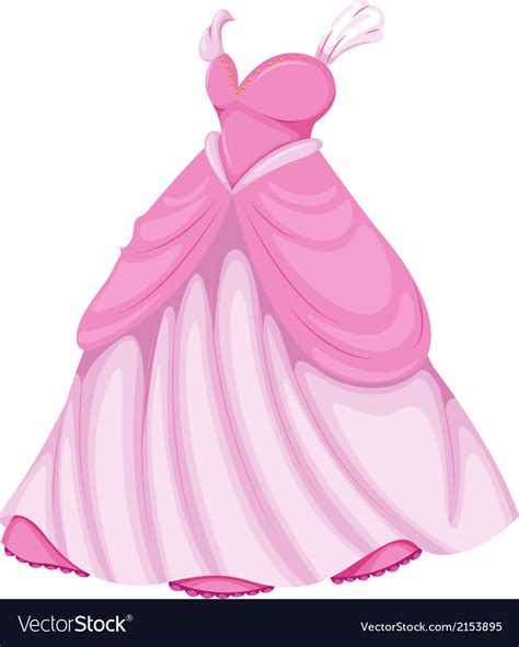 A Beautiful Pink Dress Royalty Free Vector Image