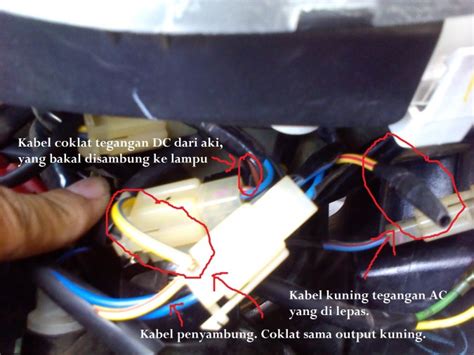 Begini cara ubah kelistrikan motor dari ac ke dc, awas korslet. Merubah Kelistrikan Lampu Motor dari AC ke DC ~ Ajaib bin ...