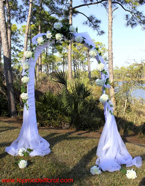 Wedding Arches Decorated White Hydrangea Wedding Arch Arch