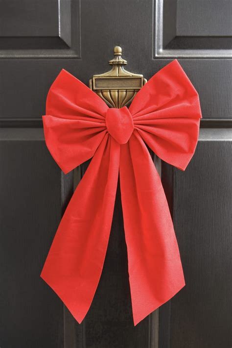 A Big Bow Makes Your Door Festive And Welcoming Door Bow Ribbon On