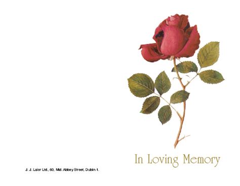 Products Jj Lalor Customized Funeral Memoriam Cards Bookmarks