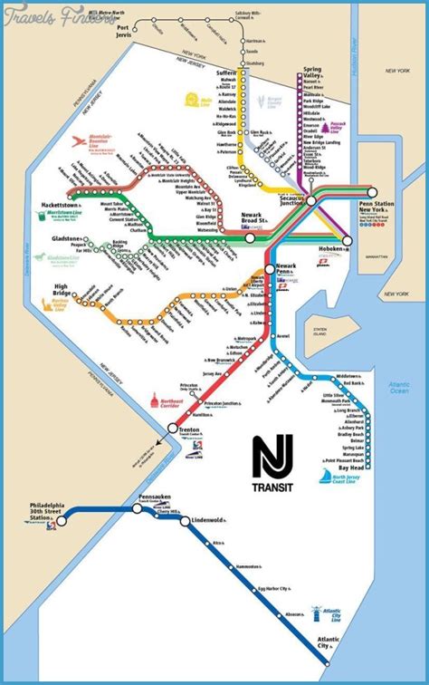 New Jersey Metro Map Travelsfinderscom