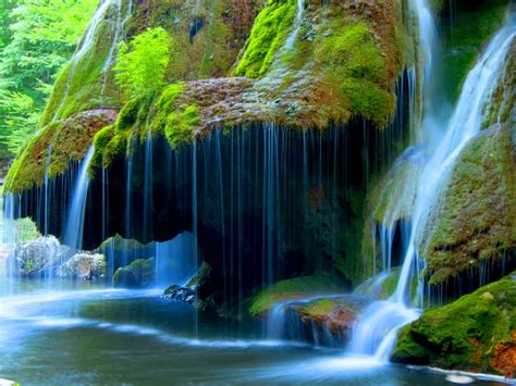 bigar cascade falls beautiful waterfall  caras severin
