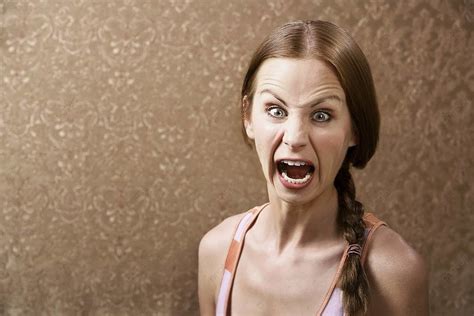 Screaming Woman Demon Eyes Angry Photo Background And Picture For Free