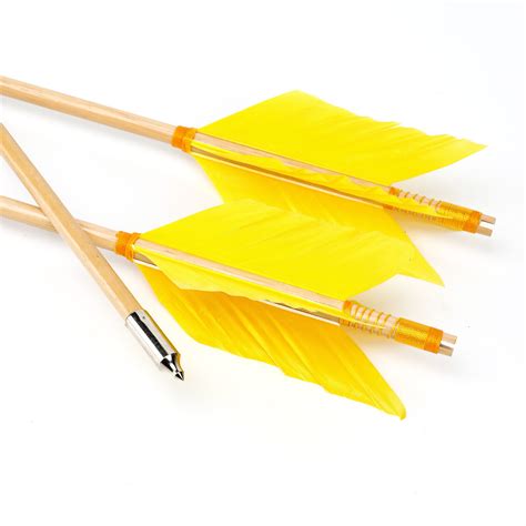 612 Archery Wooden Arrows Flu Flu 32 Shaft Feathers Traditional