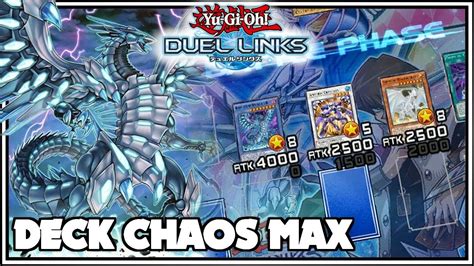deck dragon chaos max aux yeux bleus yu gi oh duel links fr youtube