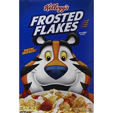 Kellogg S Breakfast Cereal Frosted Flakes Fat Free 15 Oz Box
