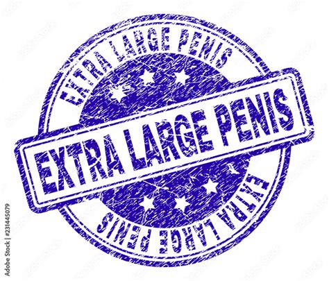 Extra Large Penis Stamp Seal Watermark With Grunge Texture Designed