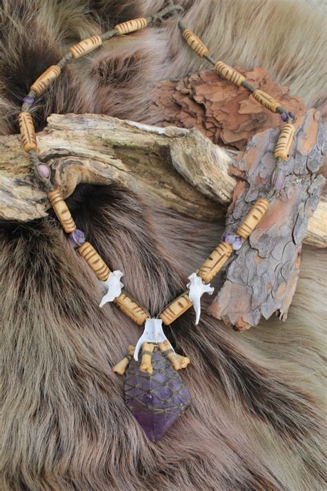 The Shamans Talisman Made Of Amethyst Bones And Crystal Amethyst