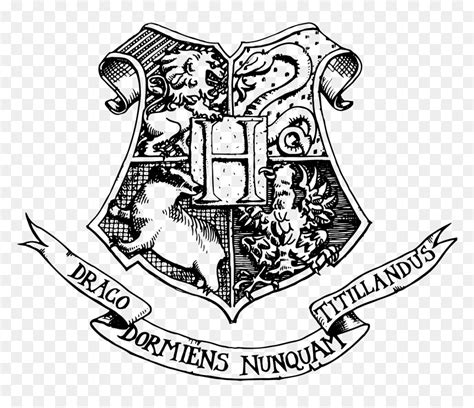 Hogwarts Logo Png Transparent And Svg Vector Hogwarts Crest Black And