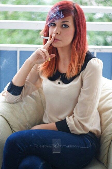Another Beautiful Redhead Girl Smoking Beautiful Redhead Smoking Ladies