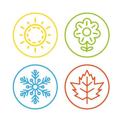 Four Seasons Icon Vector Art Icons And Graphics For Free Download