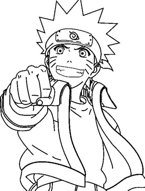 Uzumaki Naruto Fist Coloring Page Download And Print Online Coloring
