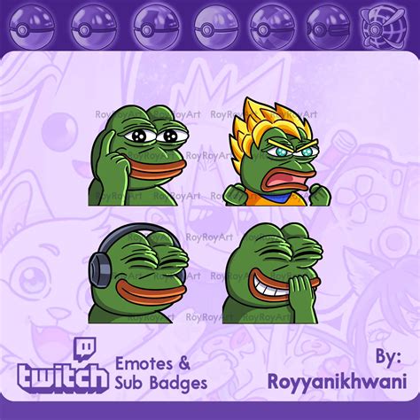 Pepe Frog Emotes Pack Twitch Emotes Drawing Illustration Digital Trustalchemy